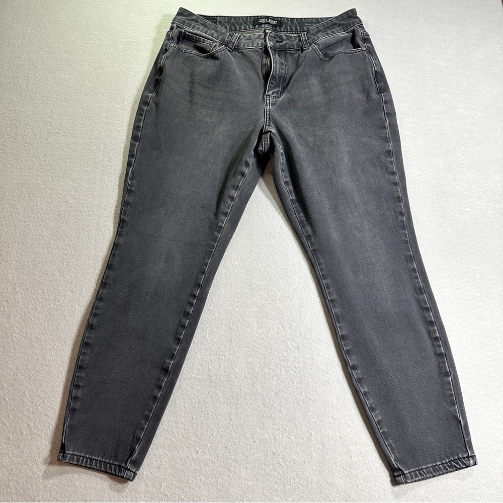 Judy Blue Womens 14W Black Garment Dyed Skinny Fit Jeans‎ Stretch Plus Size
